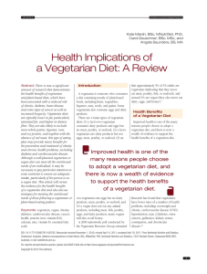Health Implications of a Vegetarian Diet: A Review