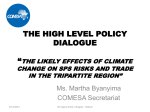 the high level policy dialogue “the likely effects of climate change on