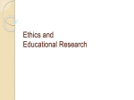 Ethics and Educational Research