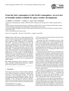 From the Sun`s atmosphere to the Earth`s atmosphere