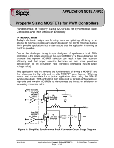 Properly Sizing MOSFETs for PWM Controllers