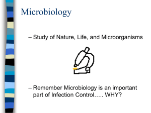 Microbiology DENT 132: E