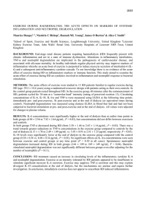 exercising during haemodialysis: the acute effects on markers of