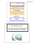 5 pillars of faith - Richard Merkin Middle School