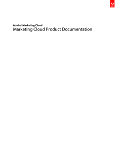 Marketing Cloud Product Documentation