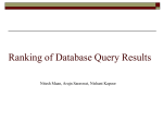 Ranking of Database Query Results
