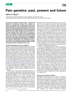 Pain genetics: past, present and future