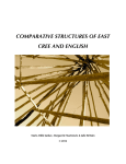 COMPARATIVE STRUCTURES OF EAST CREE AND ENGLISH