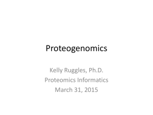 Proteogenomics - The Fenyo Lab