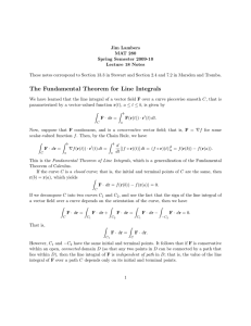 The Fundamental Theorem for Line Integrals