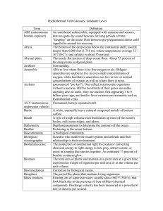 Hydrothermal vent glossary: elementary