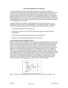 Page 1 of 5 SUPPLYING POWER ON THE 1-WIRE NET 1