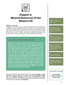 Chapter 5: Mineral Resources of the Western US