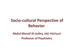 Sociocultural Aspects of Behaviour