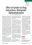 Effect of Gender on Drug Interactions: Metoprolol