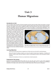 Unit 3 Human Migrations