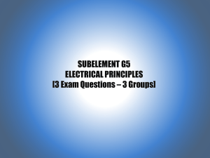 SUBELEMENT G5 ELECTRICAL PRINCIPLES