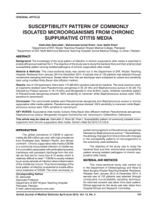 susceptibility pattern of commonly isolated microorganisms from