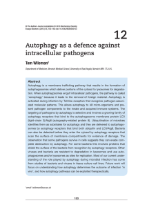 12 Autophagy as a defence against intracellular pathogens