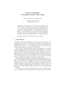 Measure Quantifier in Monadic Second Order Logic