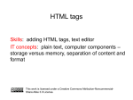 HTML tag presentation