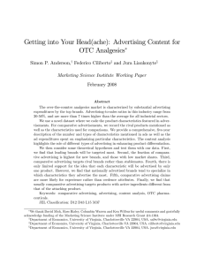 Getting into Your Head(ache): Advertising Content for - cerge-ei