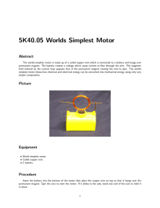 5K40.05 Worlds Simplest Motor