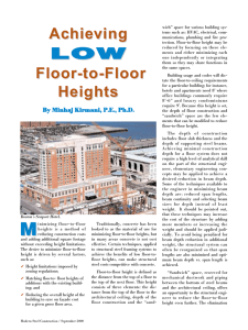 Achieving LOW Floor-to-Floor Heights