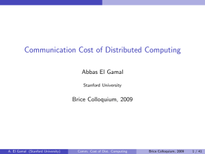 Communication Cost of Distributed Computing