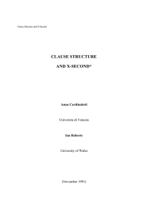 Clause Structure and X