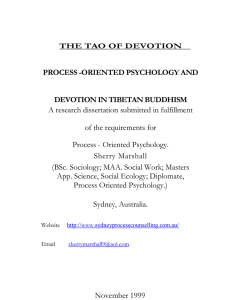 PROCESS -ORIENTED PSYCHOLOGY AND DEVOTION IN