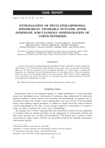 EXTRAVASATION OF PEGYLATED-LIPOSOMAL DOXORUBICIN