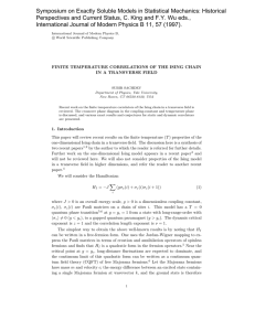 Finite temperature correlations of the Ising chain in transverse field