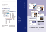 WCD Brochure - World Christian Database