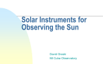Solar Instruments for Observing the Sun for Amateurs