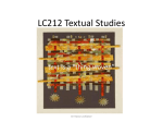 LC212 Textual Studies