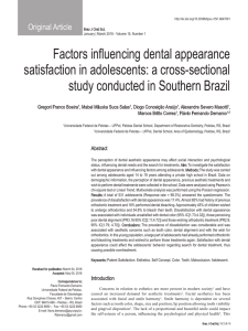 Factors influencing dental appearance satisfaction in adolescents: a