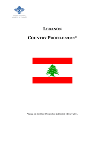 lebanon country profile 2011 - The Lebanese Ministry of Finance