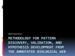Methodology for Pattern Discovery, Validation, and Hypothesis