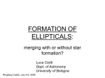 Formation of ellipticals: Merging with or without star formation?