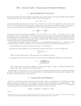 C191 - Lectures 8 and 9 - Measurement in