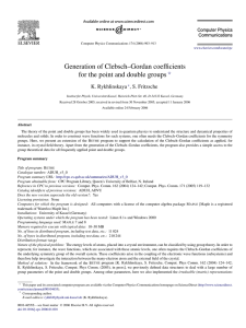 Generation of Clebsch–Gordan coefficients for the point and double