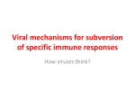 Viral mechanisms for subversion of immune responses