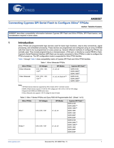 AN98507 - Connecting Cypress SPI Serial Flash to Configure Xilinx