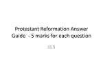 Protestant Reformation Answer Guide