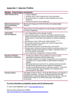 Appendix 1: Species Profiles