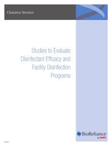 Studies to Evaluate Disinfectant Efficacy and Facility - Sigma