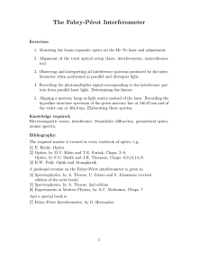 The Fabry-Pérot Interferometer