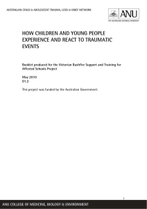 how children and young people experience and react to traumatic