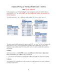 Assignment #3 – SQL Putting in Data